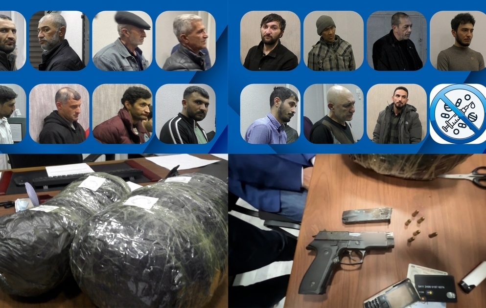 Nərimanovda əməliyyat zamanı 8 kiloqram narkotik vasitə və 2 ədəd “Makarov” tapançası aşkar edilib