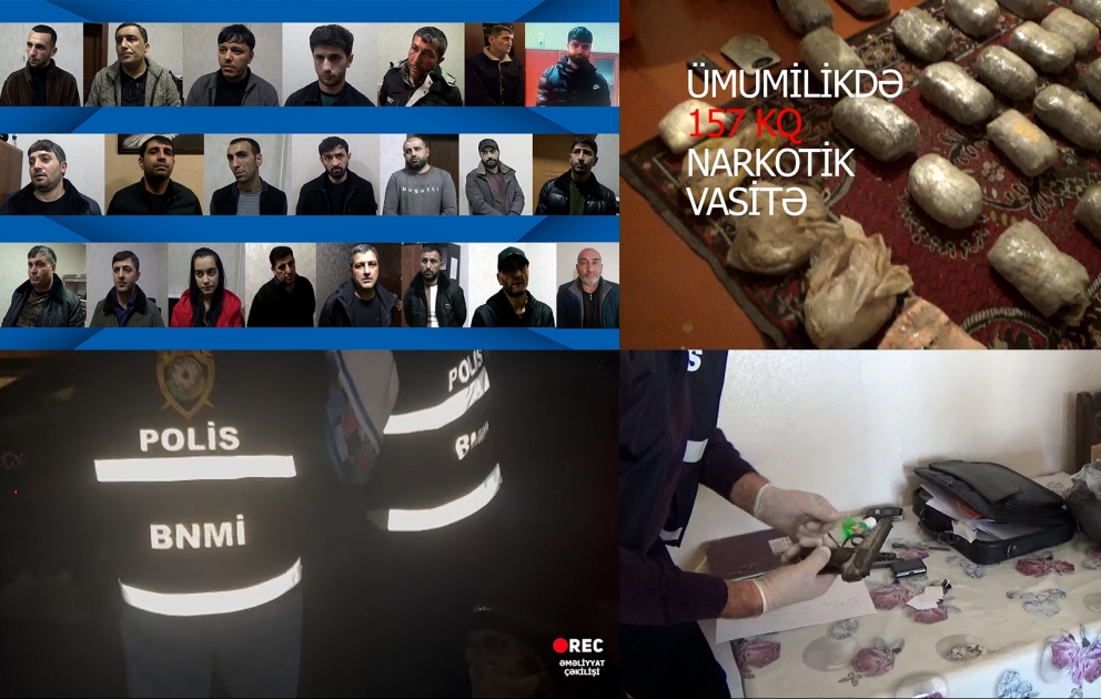 Polis 157 kiloqram narkotik vasitəni dövriyyədən çıxarıb