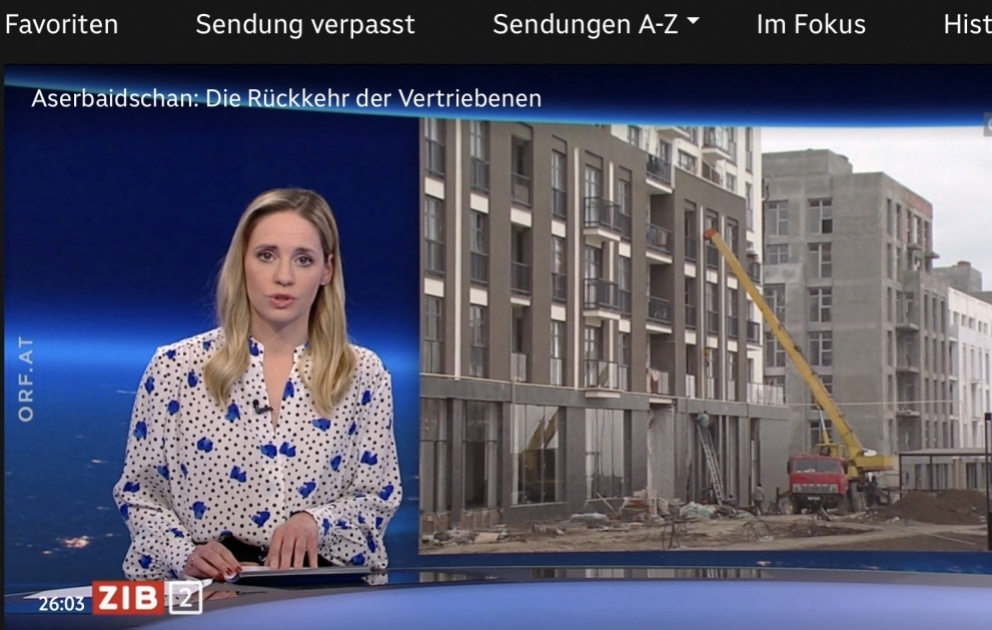 Avstriya Teleradiosunda Azərbaycanın işğaldan azad edilmiş əraziləri barədə geniş reportaj yayımlanıb