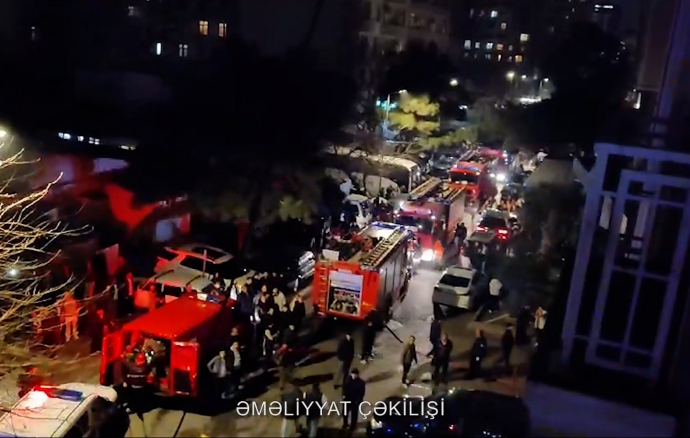 Nərimanov rayonunda yaşayış binasında yanğın olub