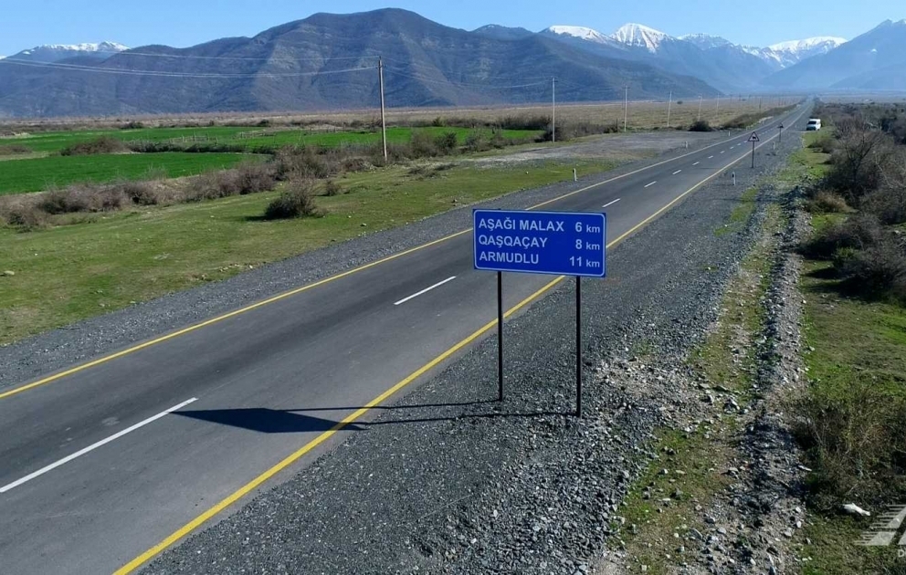 Qaxda Aşağı Malax-Qaşqaçay-Armudlu yolu yenidən qurulub