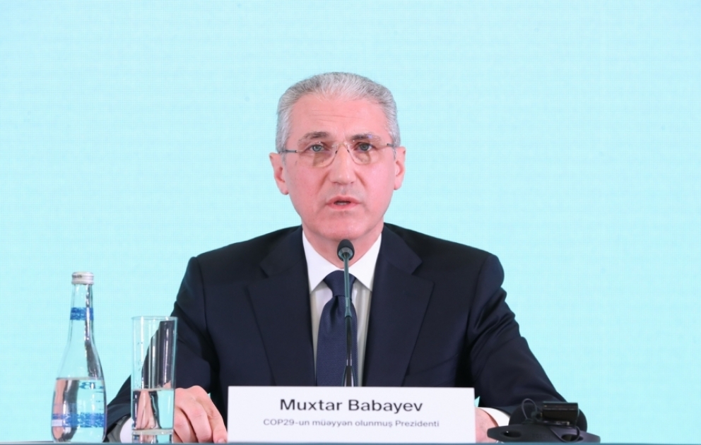 COP29-un müəyyən olunmuş prezidenti: Yaşıl keçid Azərbaycanın milli prioritetləri sırasındadır