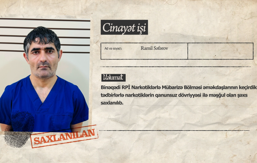 İran vətəndaşının narkokuryerliyə cəlb etdiyi şəxs saxlanılıb