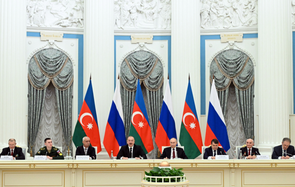 Joint meeting was held between Azerbaijani and Russian Presidents with railway veterans and workers on the occasion of the 50th anniversary of the Baikal-Amur Mainline