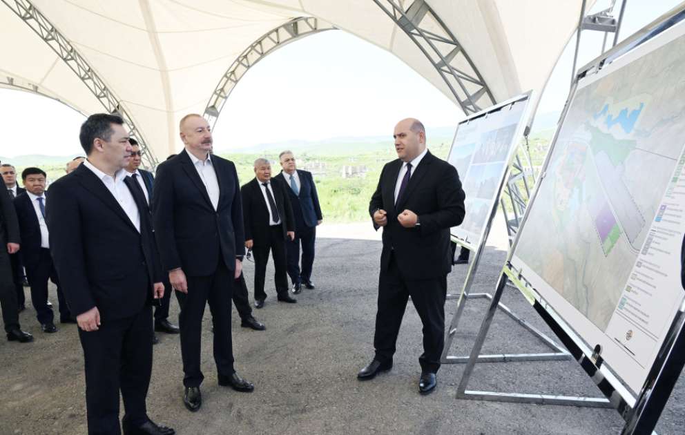 Presidents of Azerbaijan and Kyrgyzstan visited devastated areas of Fuzuli city and reviewed the city’s master plan