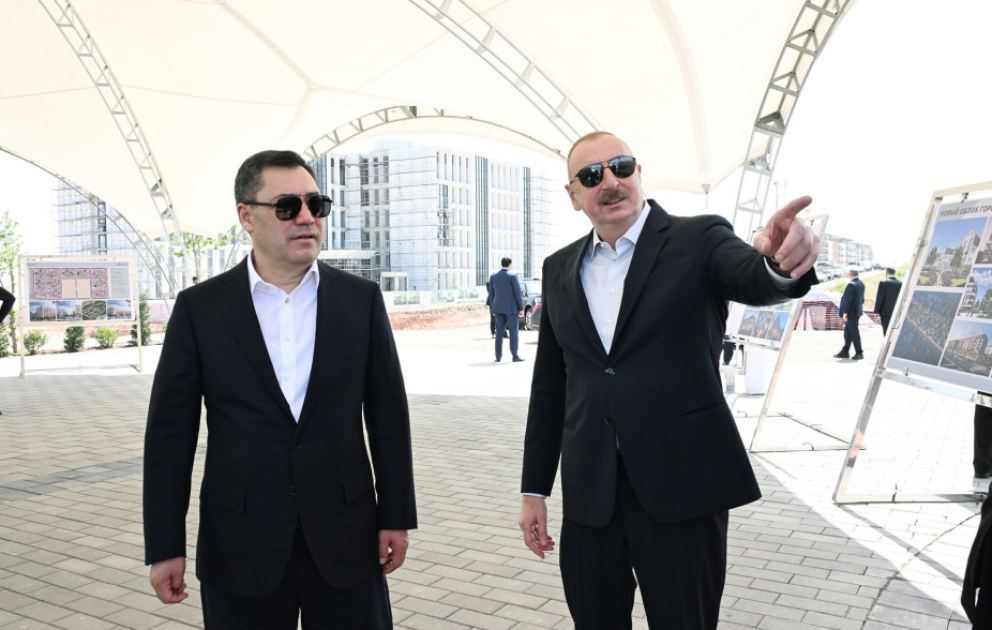 Президенты Азербайджана и Кыргызстана посетили город Агдам