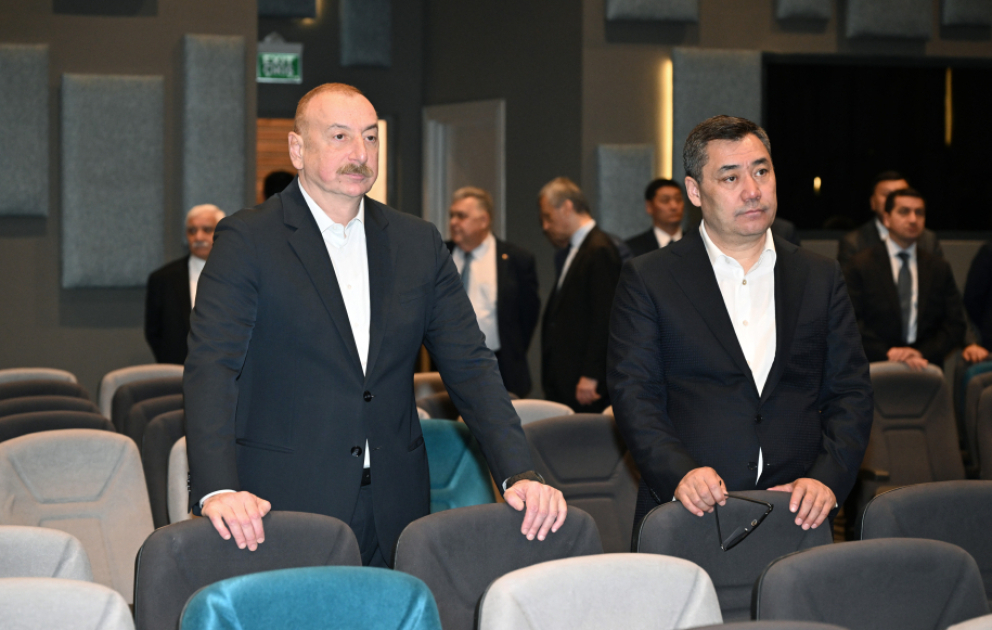 Президенты Азербайджана и Кыргызстана ознакомились с Агдамским конференц-центром