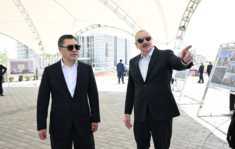 Presidents of Azerbaijan and Kyrgyzstan visited the city of Aghdam