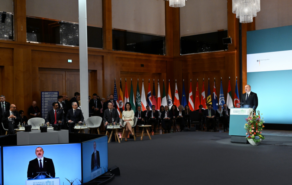 Prezident İlham Əliyev Berlində “15-ci Petersberq İqlim Dialoqu”nun Yüksək Səviyyəli Seqmentində iştirak edib