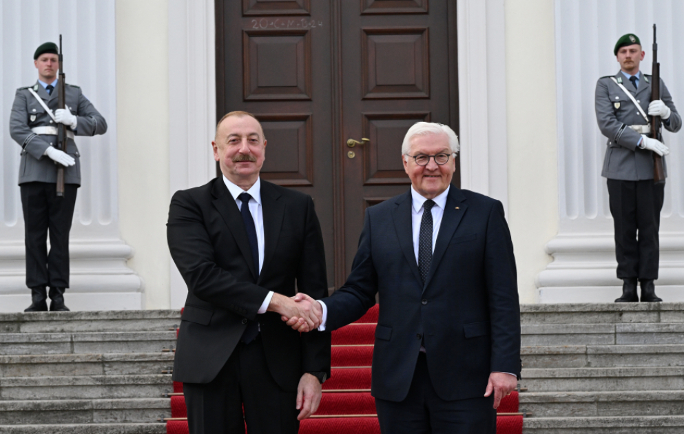 Le président azerbaïdjanais s’entretient en tête-à-tête avec son homologue allemand