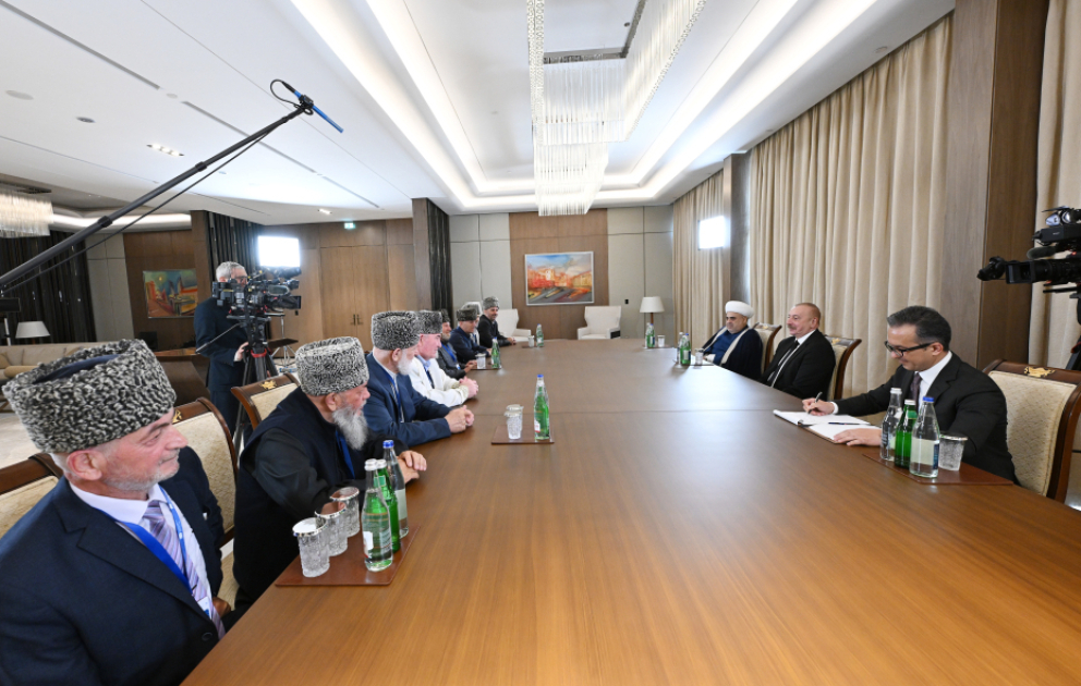 Le président azerbaïdjanais reçoit une délégation de muftis de la région russe du Caucase du Nord