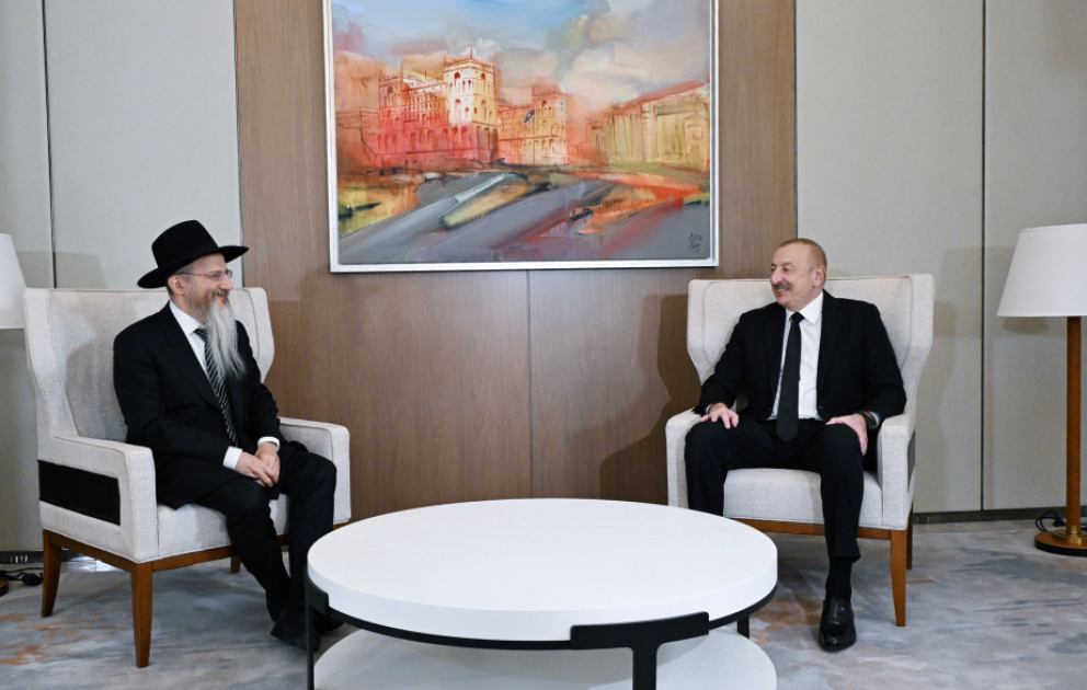 Le président de la République reçoit le grand rabbin de Russie