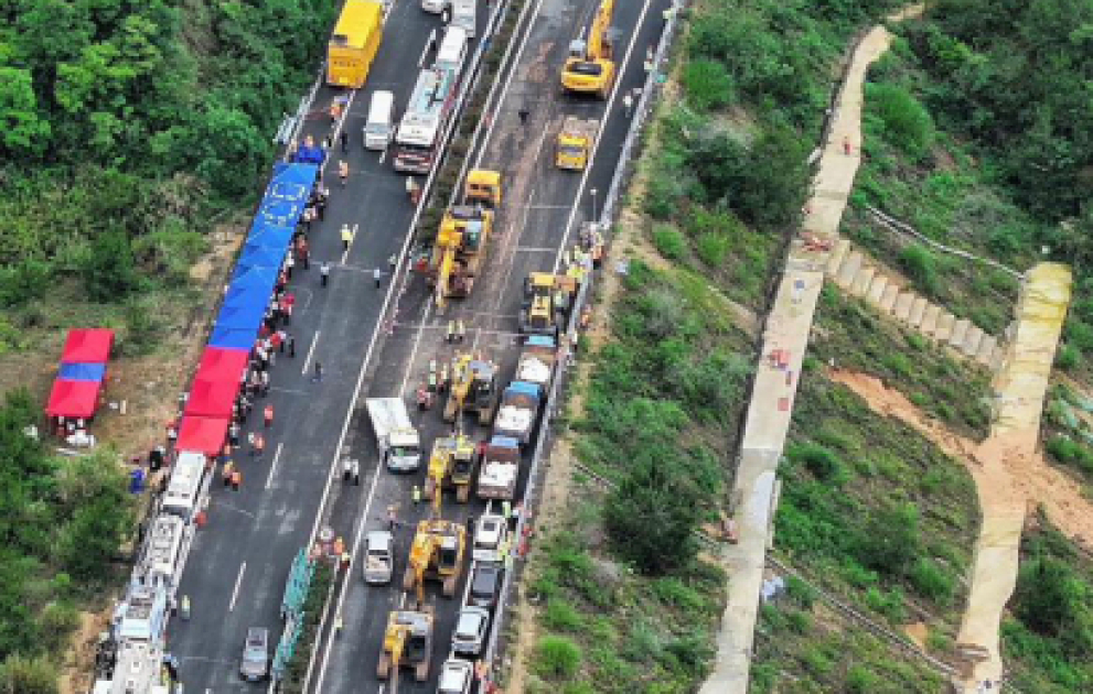 Death toll rises to 36 after road collapse in south China's Guangdong