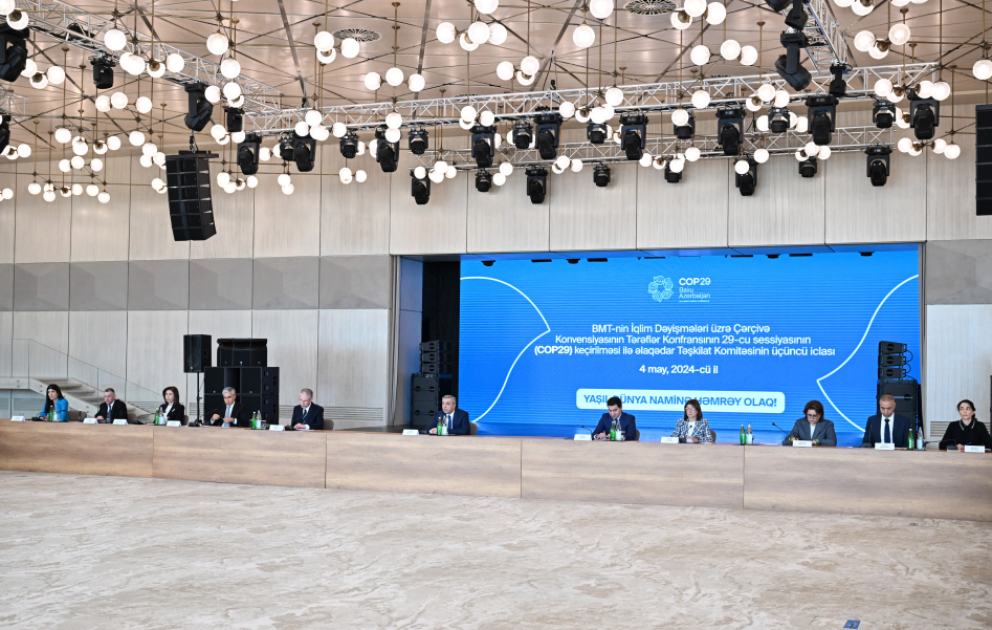 COP29 ilə əlaqədar Təşkilat Komitəsinin üçüncü iclasında mühüm məsələlər müzakirə olunub