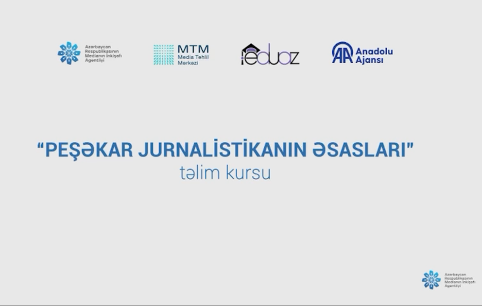 “Peşəkar jurnalistikanın əsasları” adlı onlayn təlim kursu istifadəyə verilib