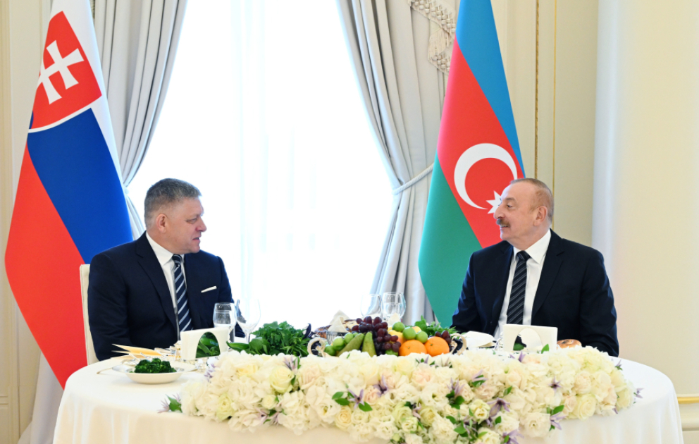Azərbaycan Prezidentinin adından Slovakiya Baş nazirinin şərəfinə rəsmi nahar verilib