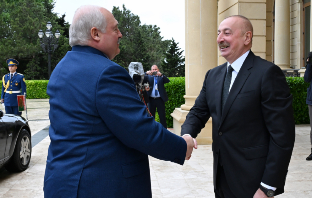 Belarus Prezidenti Aleksandr Lukaşenkonun rəsmi qarşılanma mərasimi olub