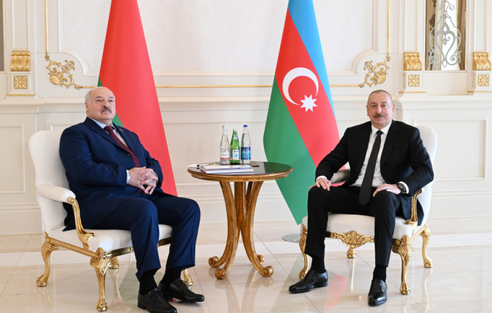 Azərbaycan və Belarus prezidentlərinin təkbətək görüşü olub