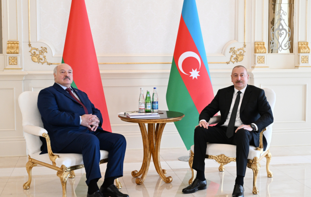Azerbaijani and Belarusian Presidents held one-on-one meeting
