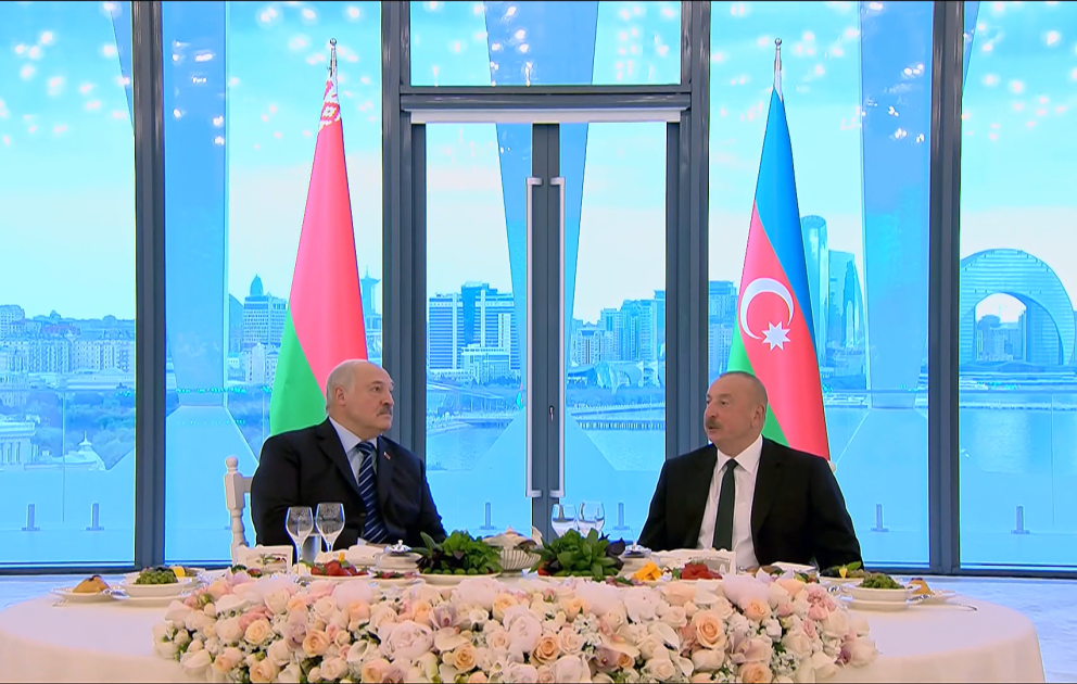 Un banquet d’Etat offert en l’honneur du président biélorusse à Bakou