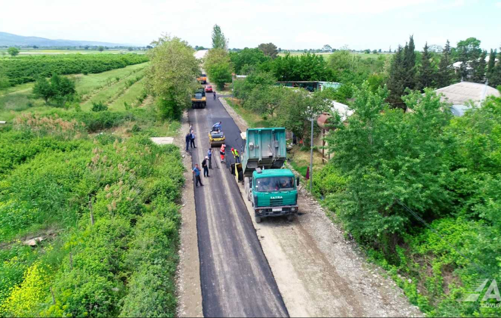 Ağalıq‒Daşlıyataq‒Günəşli avtomobil yolunun təmiri davam edir