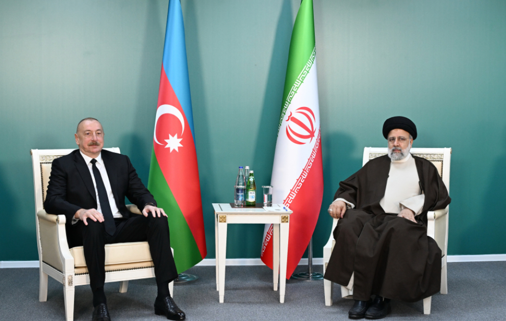 Meeting between President Ilham Aliyev and President Seyyed Ebrahim Raisi was held at state border between Azerbaijan and Iran