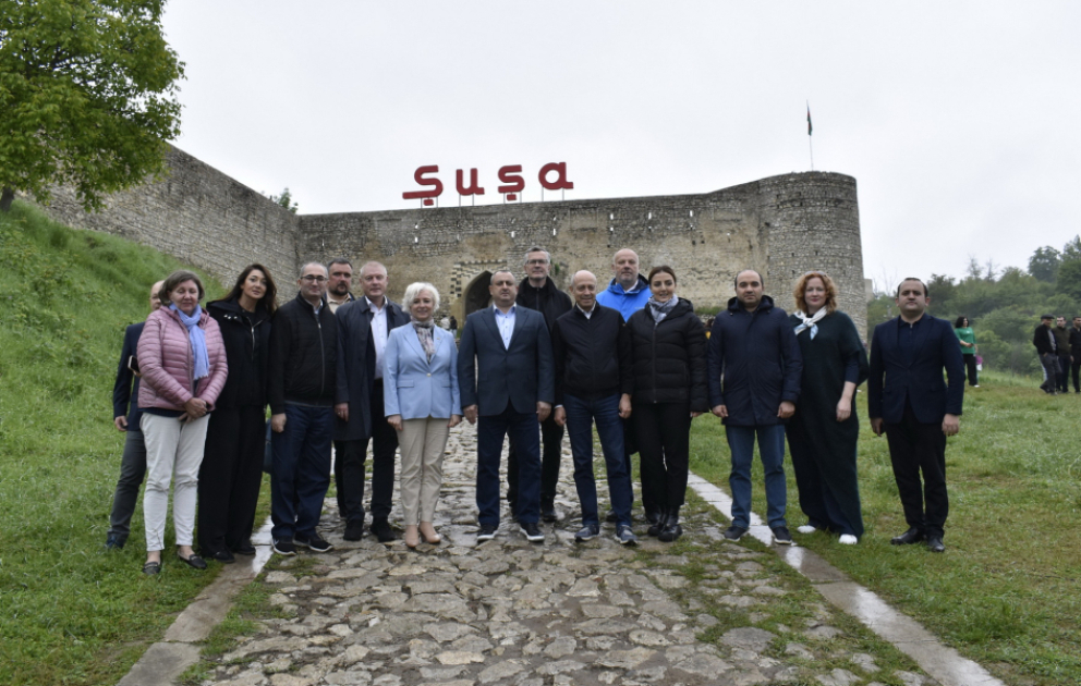 Latviya Parlamentinin sədri Şuşaya səfər edib