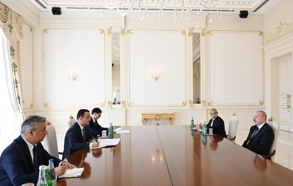 Prezident İlham Əliyev Özbəkistanın investisiya, sənaye və ticarət nazirini qəbul edib YENİLƏNİB