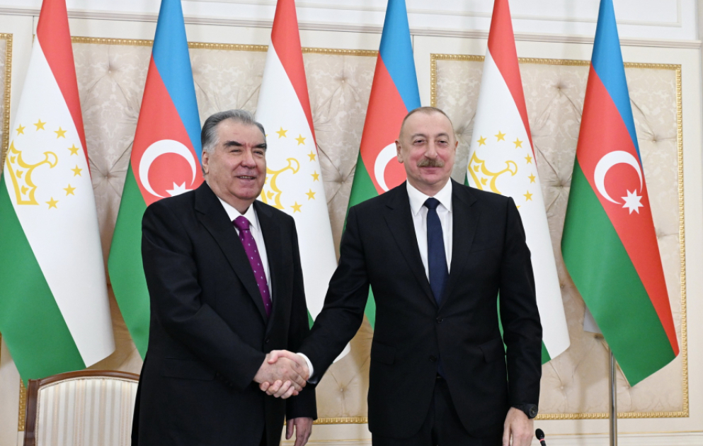 Azərbaycan və Tacikistan prezidentləri mətbuata bəyanatlarla çıxış ediblər   YENİLƏNİB
