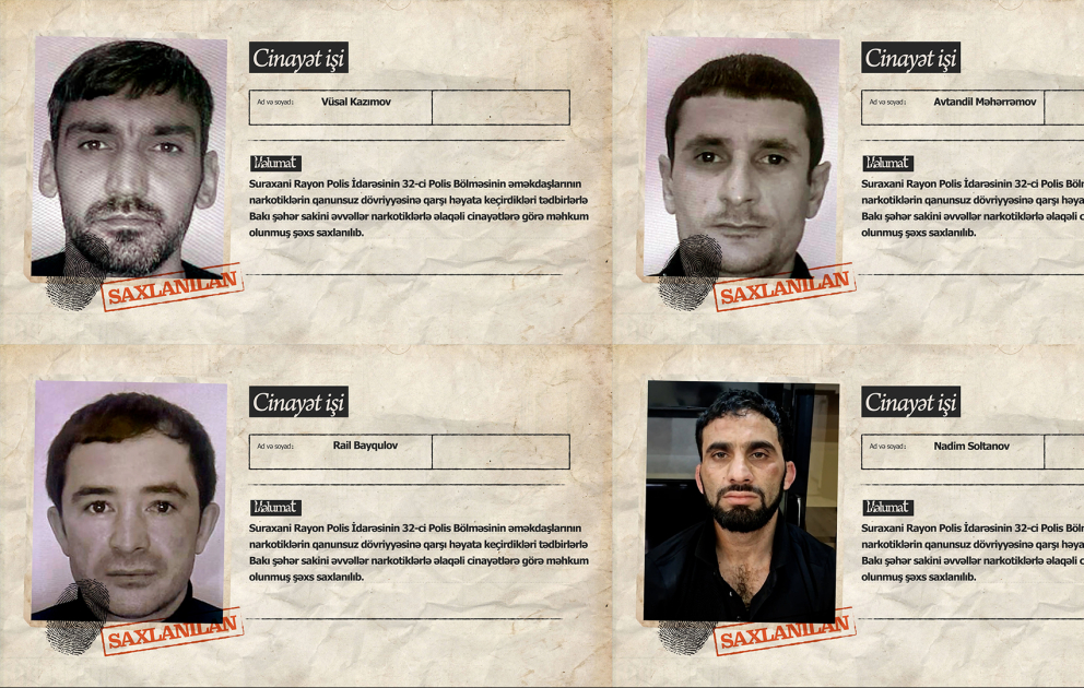 Suraxanı rayonunda saxlanılan 4 narkokuryerdən 3 kiloqram heroin və marixuana aşkarlanıb