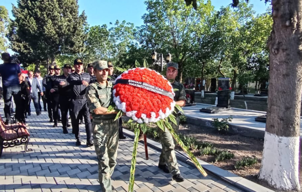 Şəhid Elman Çıraqovun nəşinin qalıqları Şirvanda torpağa tapşırılıb