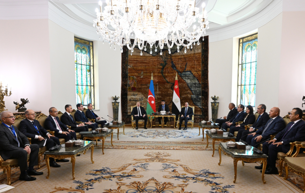Azerbaijani and Egyptian Presidents held expanded meeting