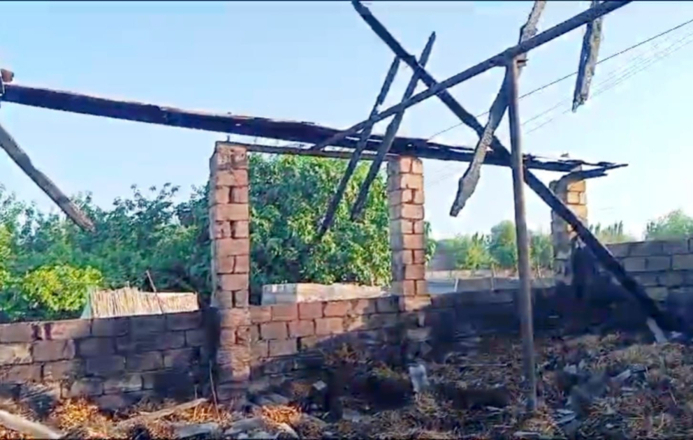 Sabirabadda yanğın zamanı iribuynuzlu heyvanlar tələf olub