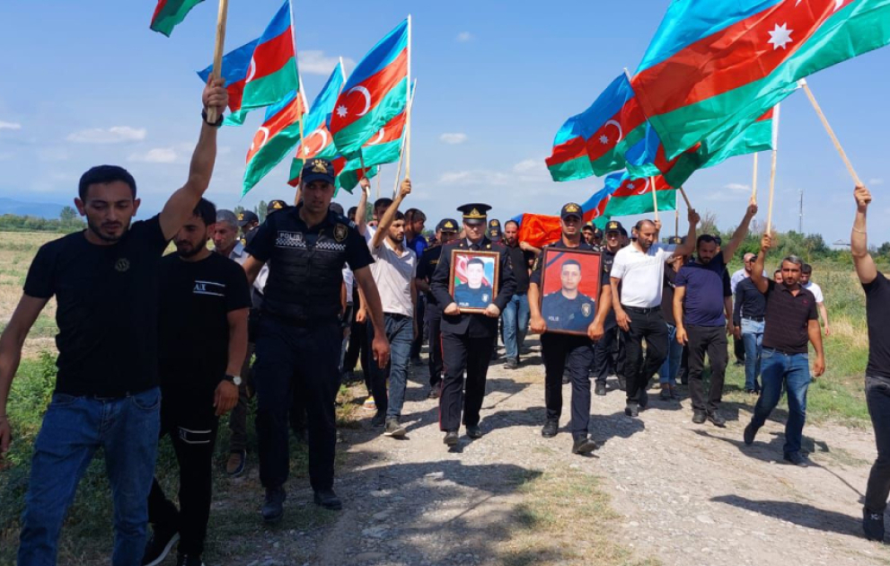Polis serjantı Mirəli Heydərov Kürdəmirdə torpağa tapşırılıb