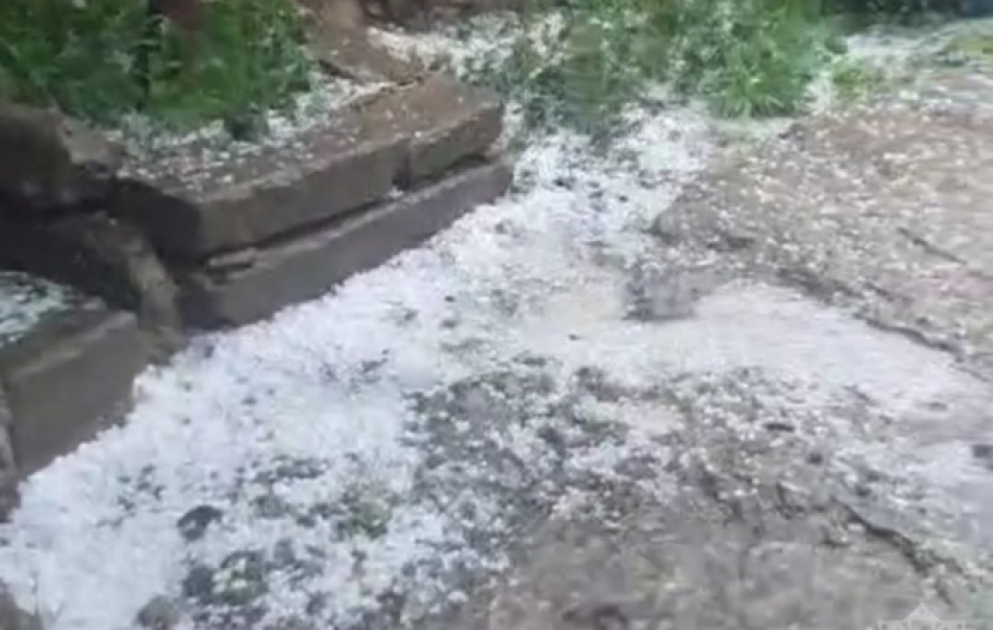 Ordubada dolu yağıb