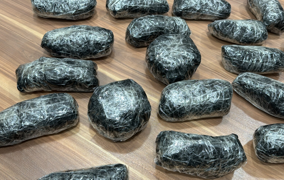 Gəncədə narkokuryerdən 20 kiloqramdan çox heroin aşkarlanıb