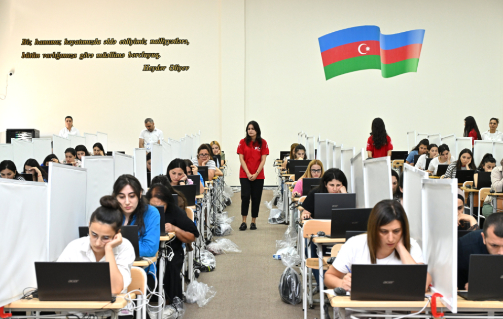 Müəllimlərin işə qəbulu üzrə müsabiqənin test imtahanı mərhələsinə başlanılıb