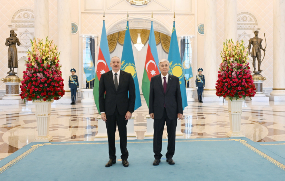 Entretien des présidents azerbaïdjanais et kazakh à Astana