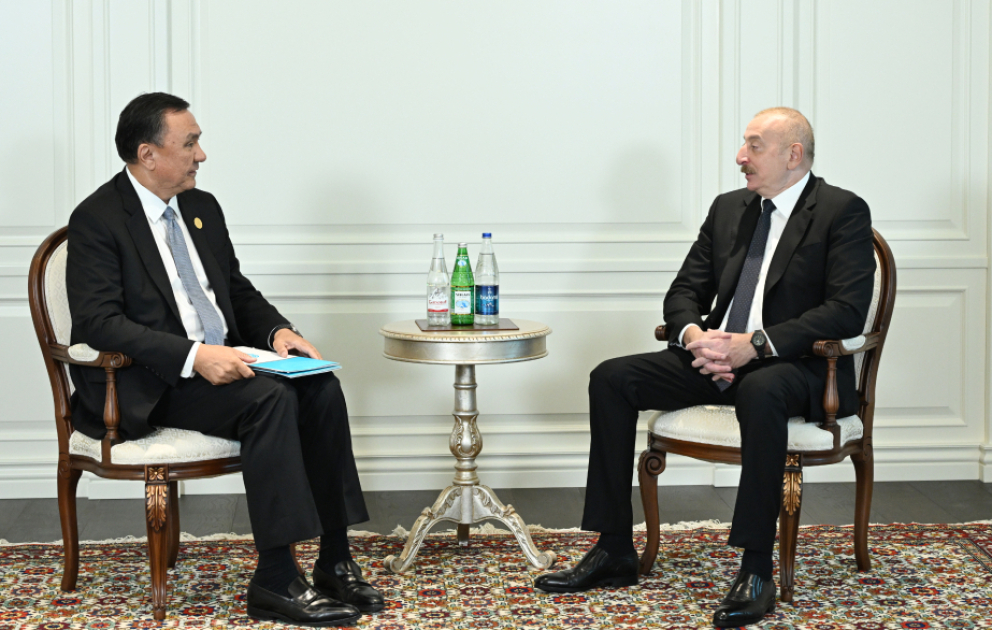Le président azerbaïdjanais reçoit le secrétaire général de l’Organisation des Etats turciques à Choucha