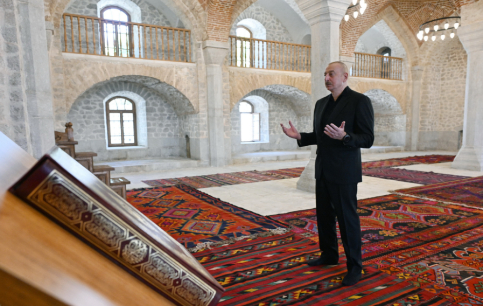 President Ilham Aliyev attended reopening of Ashaghi Govhar Agha Mosque after its restoration