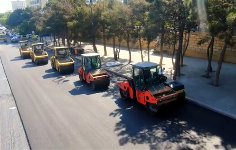 Miкayıl Müşfiq küçəsində təmir işləri davam etdirilir