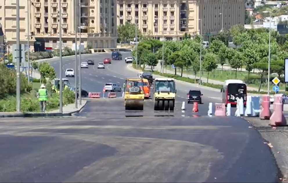Mətbuat prospekti və Salyan şosesində təmir işləri davam etdirilir