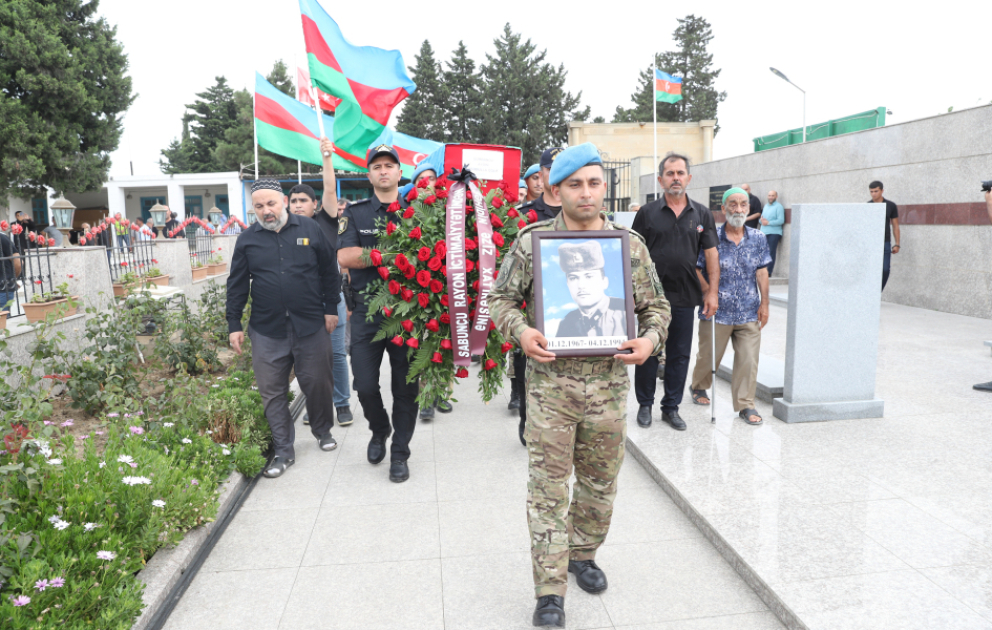 Birinci Qarabağ müharibəsi şəhidi Maştağa qəsəbəsindəki Şəhidlər xiyabanında dəfn olunub