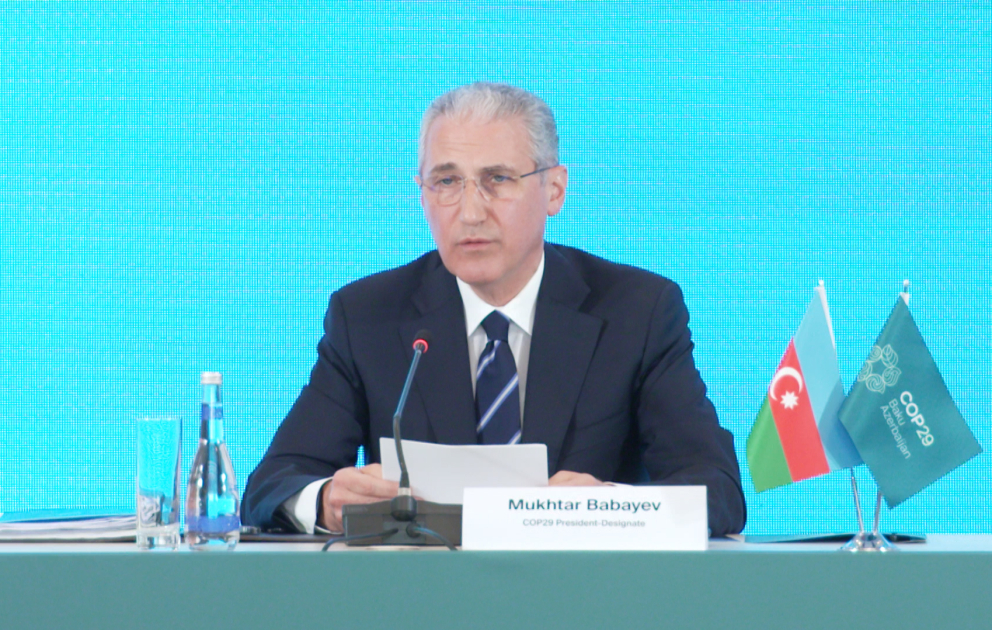 Muxtar Babayev: COP29 sədrliyi olaraq, regional fəaliyyətlərlə bağlı təşəbbüslər irəli sürmüşük