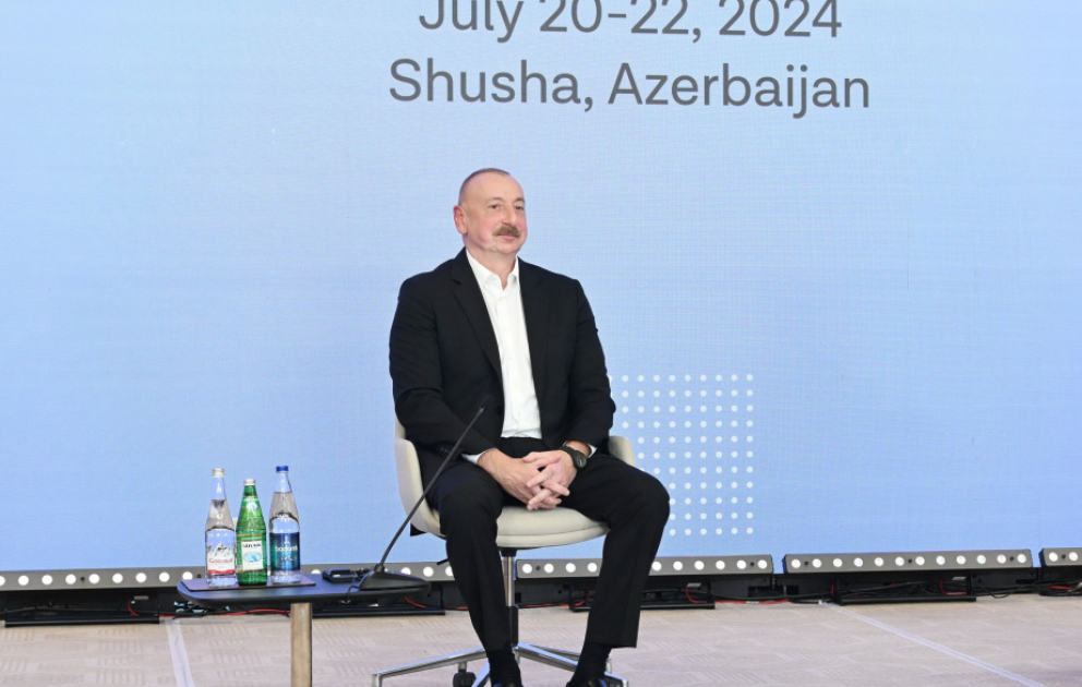 Second Global Media Forum gets underway in Shusha
 President Ilham Aliyev is addressing the Forum