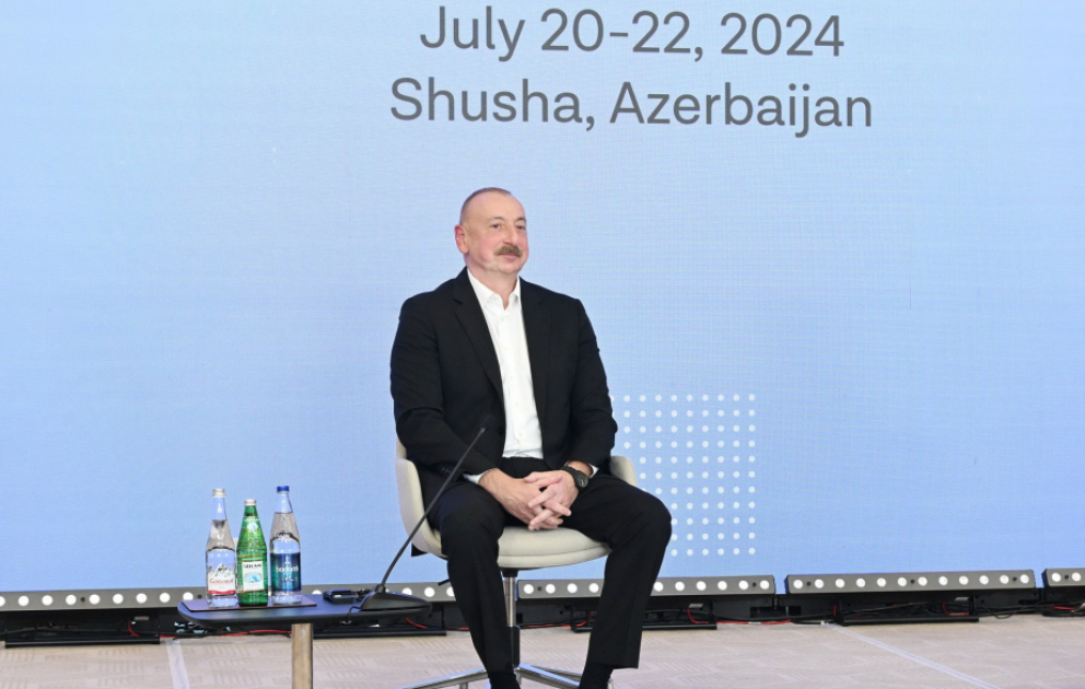 2. Globales Media Forum in Schuscha
Präsident Ilham Aliyev nimmt am Forum teil