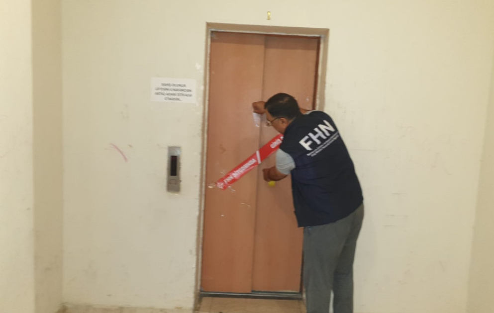 Vətəndaşın xəsarət aldığı lifti FHN bağladı