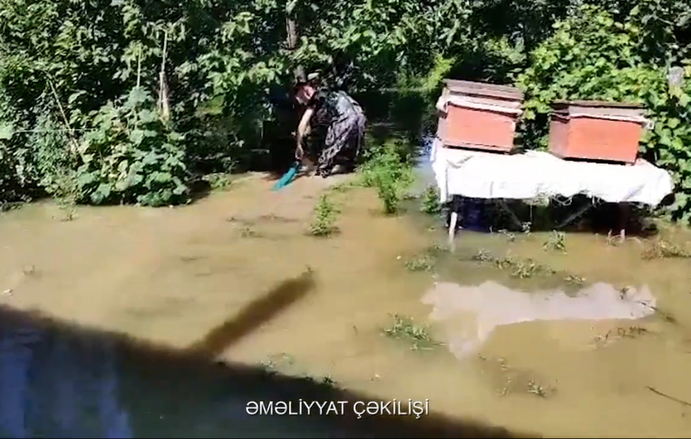 Qabırrıçaya sel gəlib, Samuxun kəndini su basıb