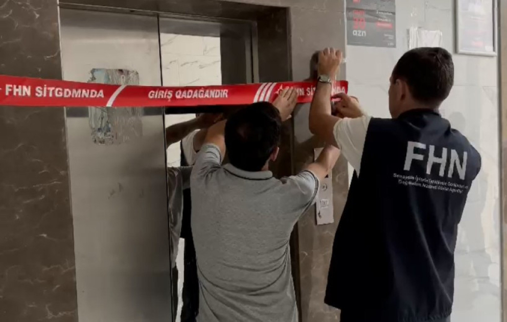 Qəzalı vəziyyətdə olan liftin istismarı dayandırılıb
