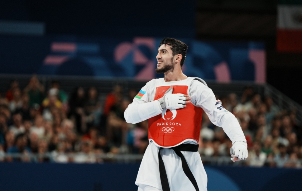 “Paris-2024”: Azərbaycan taekvondoçusu yarımfinala vəsiqə qazanıb